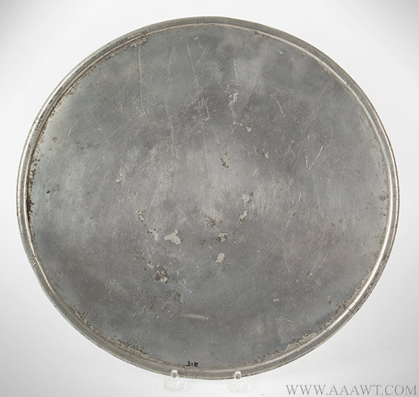 Antique Pewter Scale Plate, Thomas Burchfield, London, 1810 to 1846, entire view